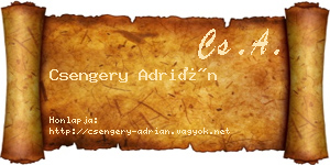 Csengery Adrián névjegykártya