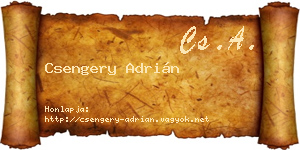 Csengery Adrián névjegykártya