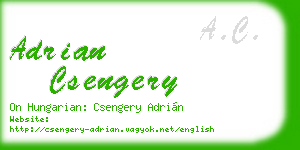 adrian csengery business card